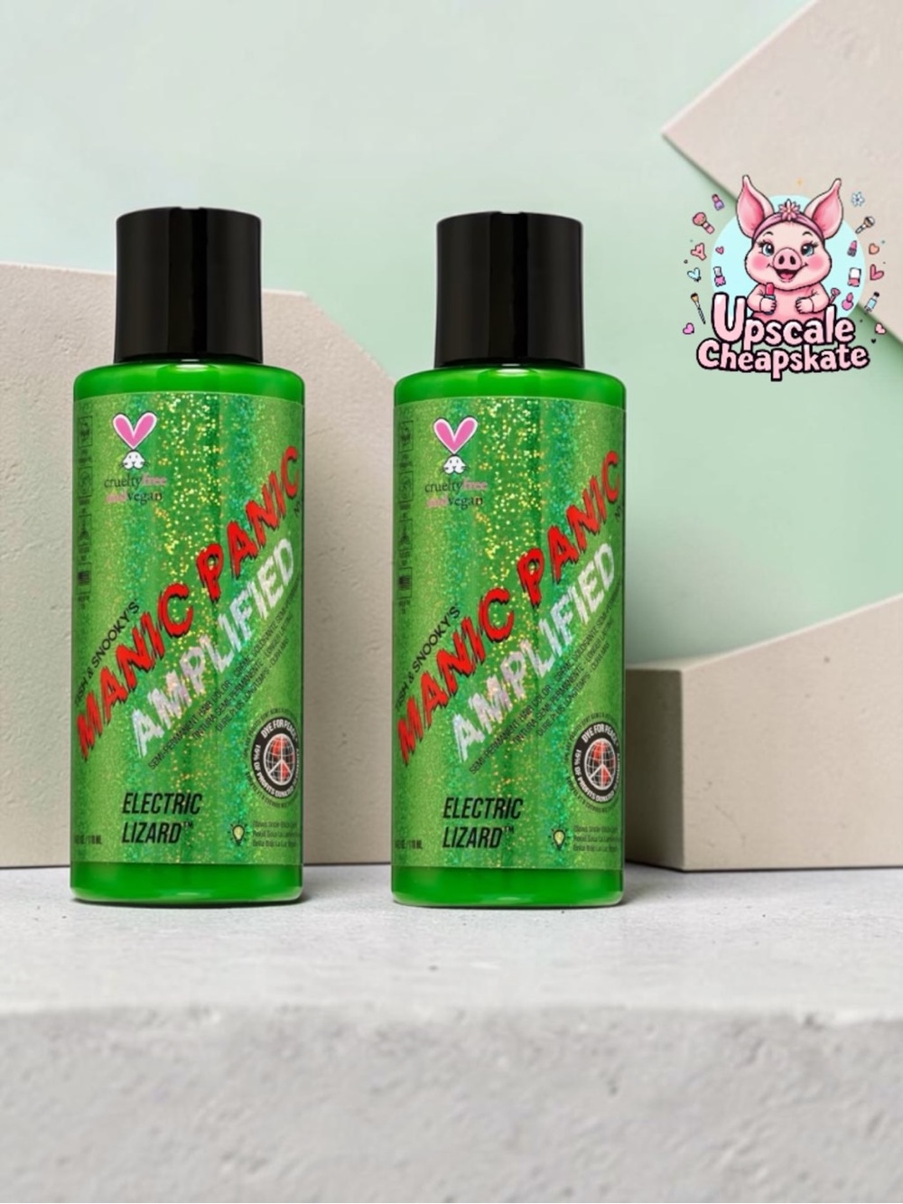 2 Manic Panic Electric Lizard Amplified Semi Permanent Hair Dye - Full Size NEW
